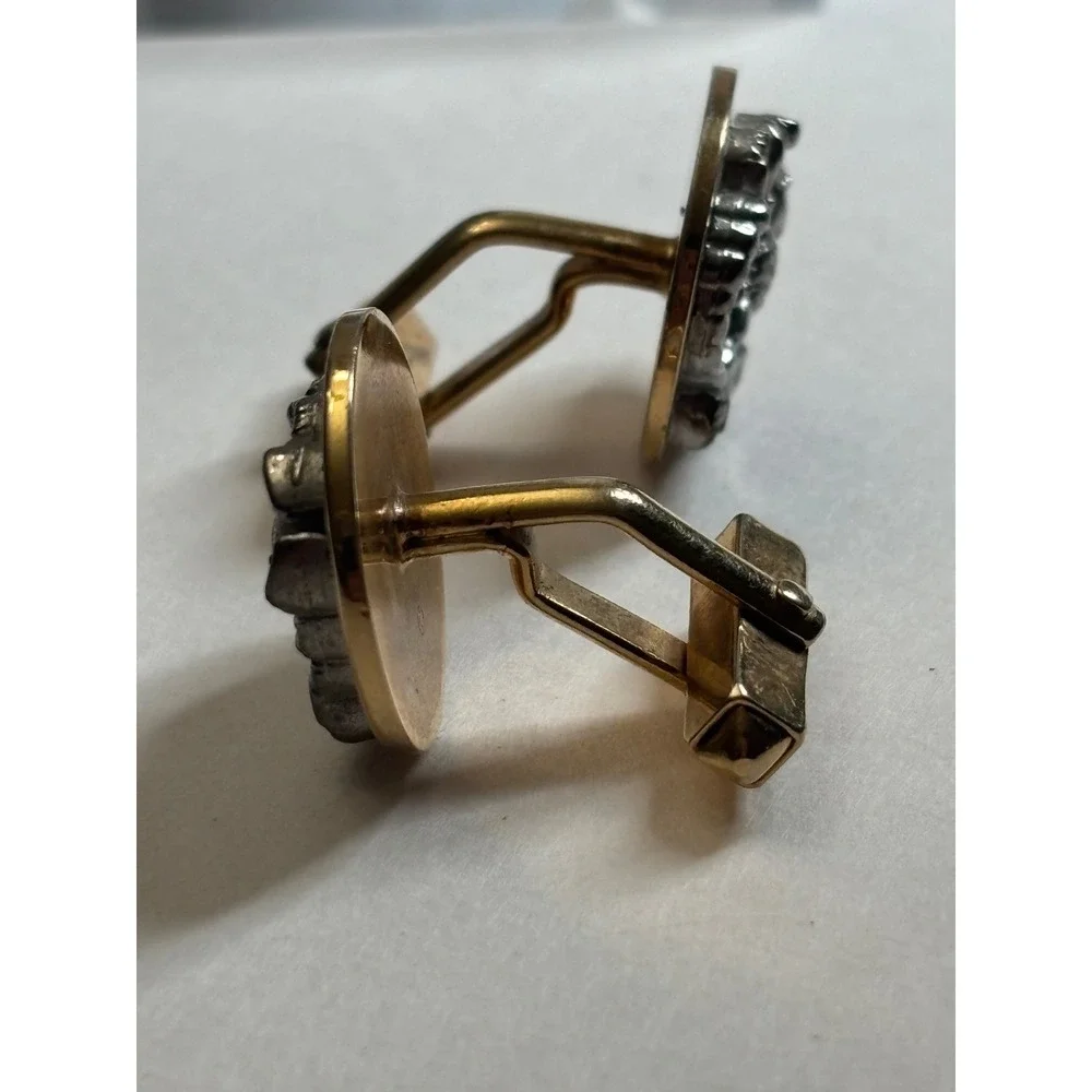 Vintage Swank Scorpio Cufflinks Two Tone Gold Silver Scorpion Zodiac Mens